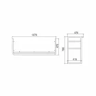 Consola de banho L 135 cm com lavatório duplo em cerâmica com pés - Nausica Viadurini