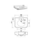 Console de banheiro de 65 cm de cerâmica com pés de metal fabricado na Itália Nausica Viadurini