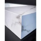 Consola de Casa de Banho Lavatório Integrado e Prateleira Suspensa em Gres 4 Acabamentos - Rampina Viadurini