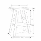 Console de banheiro moderno em madeira de teca natural com ganchos laterais - Zacary Viadurini