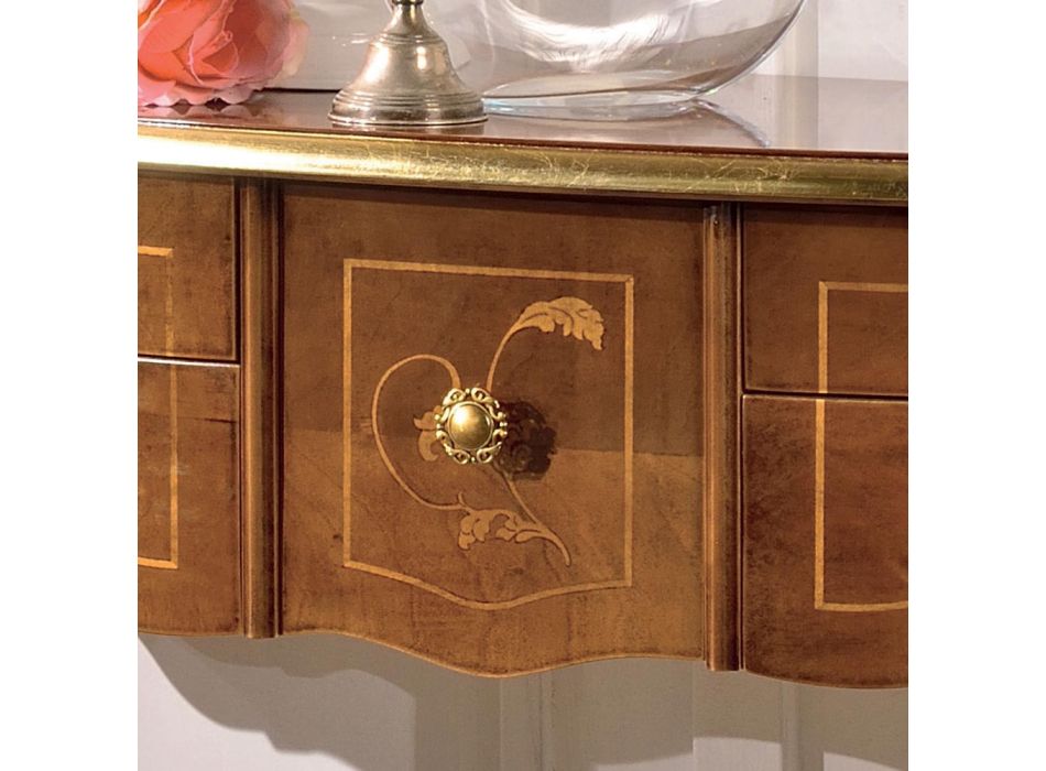 Console de madeira clássico 3 ou 5 gavetas de luxo fabricadas na Itália - Londres Viadurini