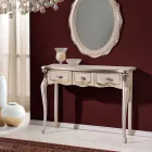 Console de madeira clássico 3 ou 5 gavetas de luxo fabricadas na Itália - Londres Viadurini