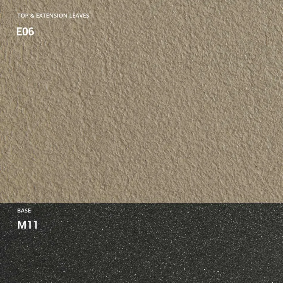 Consola com tampo efeito argamassa e base metálica fabricada em Itália - Timedio Viadurini