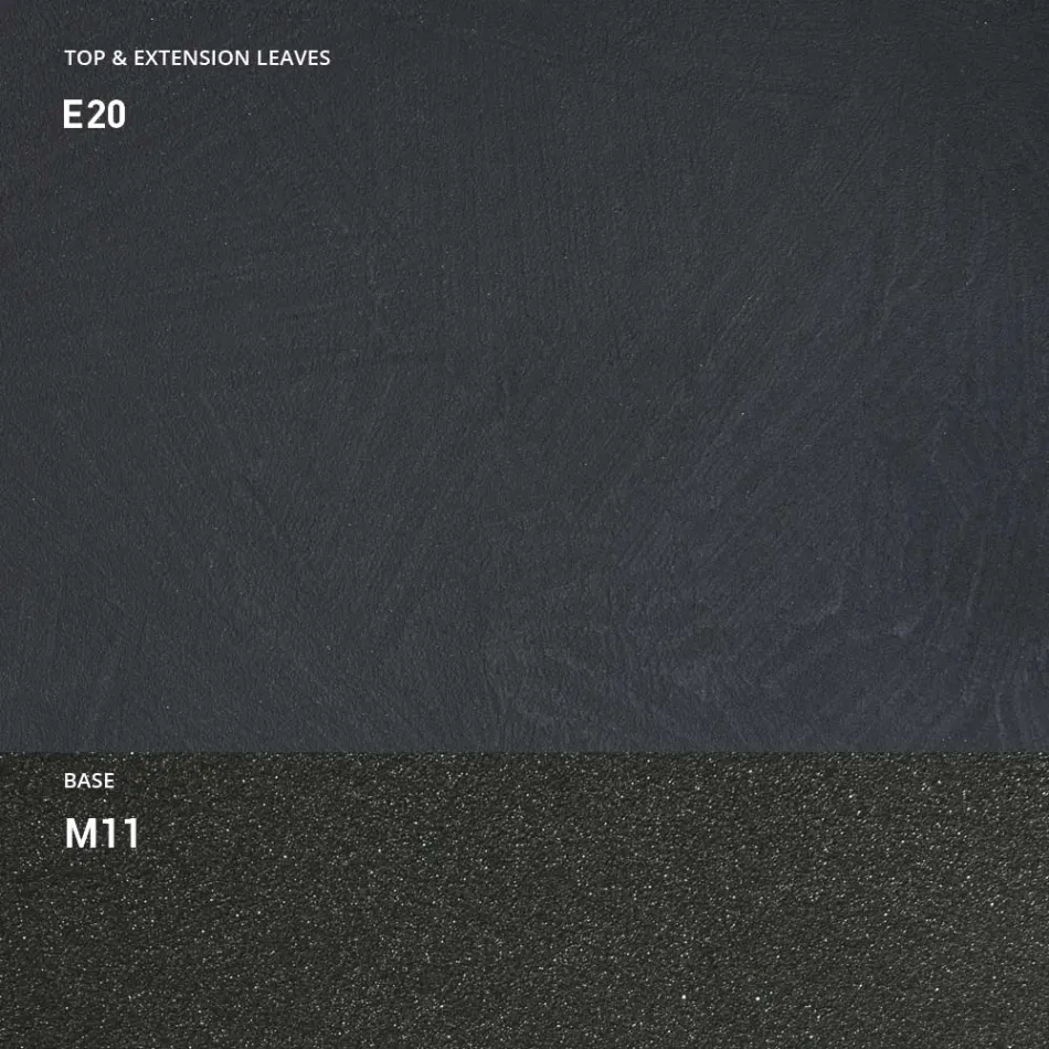 Consola com tampo efeito argamassa e base metálica fabricada em Itália - Timedio Viadurini