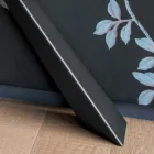 Consola com tampo efeito argamassa e base metálica fabricada em Itália - Timedio Viadurini