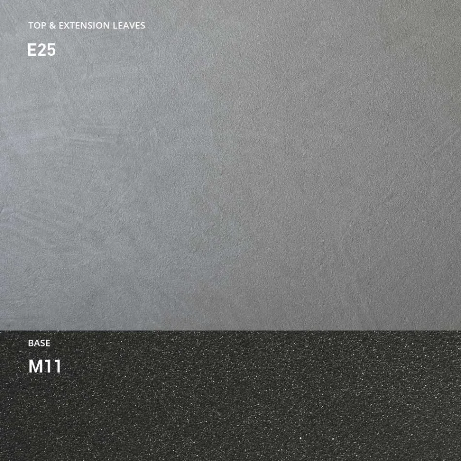 Consola com tampo efeito argamassa e base metálica fabricada em Itália - Timedio Viadurini