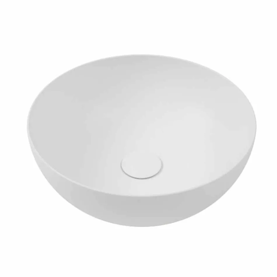 Console Banheiro com Lavatório e Prateleira em Grés Porcelanato 4 Acabamentos - Ramina Viadurini