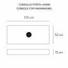 Console Banheiro com Lavatório e Prateleira em Grés Porcelanato 4 Acabamentos - Ramina Viadurini