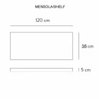 Console Banheiro com Lavatório e Prateleira em Grés Porcelanato 4 Acabamentos - Ramina Viadurini