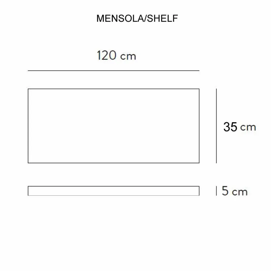 Console Banheiro com Lavatório e Prateleira em Grés Porcelanato 4 Acabamentos - Ramina Viadurini