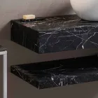 Console Banheiro com Lavatório e Prateleira em Grés Porcelanato 4 Acabamentos - Ramina Viadurini