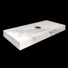 Console Banheiro com Lavatório e Prateleira em Grés Porcelanato 4 Acabamentos - Ramina Viadurini