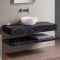Composição 3 Móveis de Banheiro Suspensos em Grés Porcelanato Made in Italy - Ramina