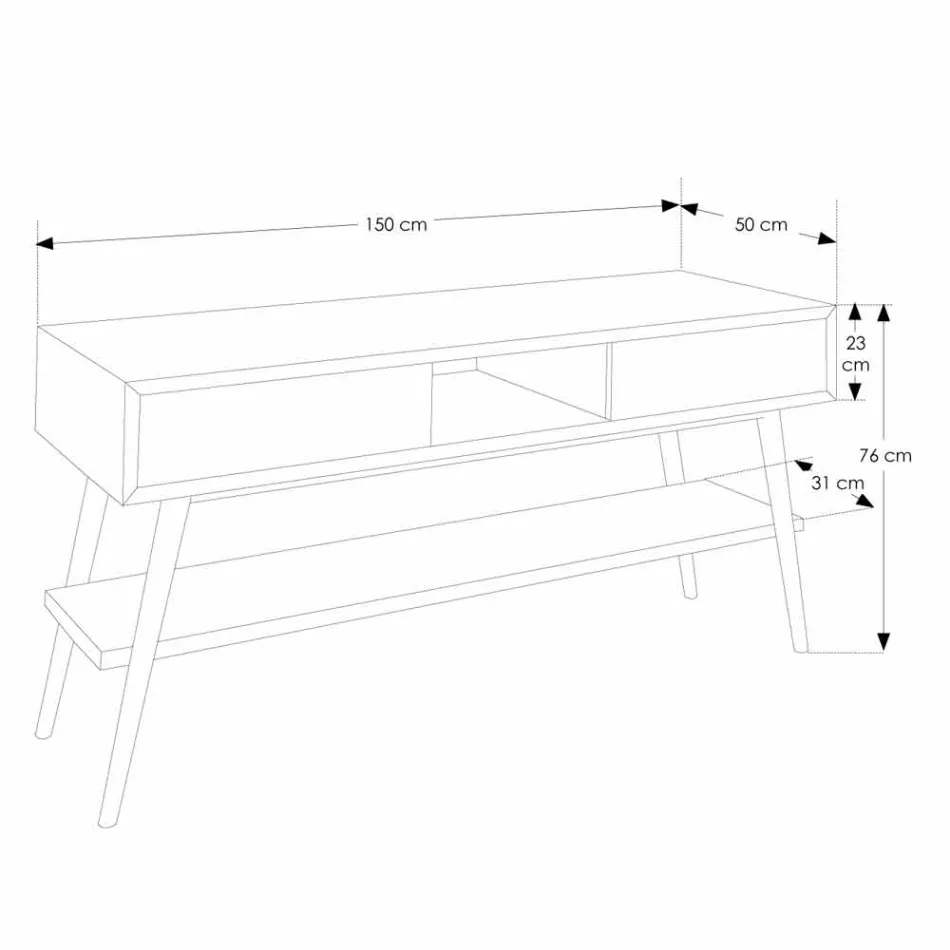 Design moderno banheiro consola tabela em Pistoia teca natural Viadurini