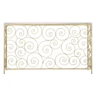 Console de Entrada em Ferro com Acabamento Dourado e Tampo em Mármore - Carlotta Viadurini