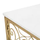 Console de Entrada em Ferro com Acabamento Dourado e Tampo em Mármore - Carlotta Viadurini