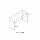Consola de entrada em vidro extra claro com 2 gavetas de nogueira Canaletto - Selex Viadurini