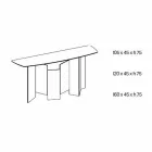 Made in Italy Design Console em cerâmica e vidro - Aleatório Viadurini