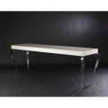 Mesa de console de 4 pés Luigi, MDF e aço