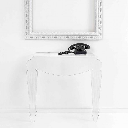 Console de design em plexiglass transparente produzido na Itália, Africo Viadurini