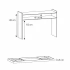 Console de design em vidro extra-claro com bandeja Made in Italy - Imperative Viadurini