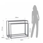 Consola Dupla em Aço Antracite - Ósmio Viadurini