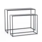 Consola Dupla em Aço Antracite - Ósmio Viadurini