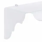 Console branco fixado na parede branco fixado na parede, feito na Itália Viadurini