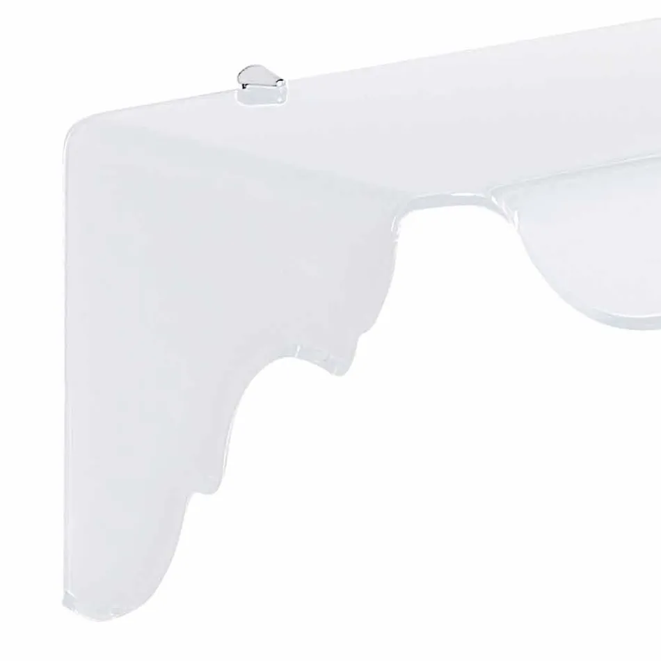 Console branco fixado na parede branco fixado na parede, feito na Itália Viadurini