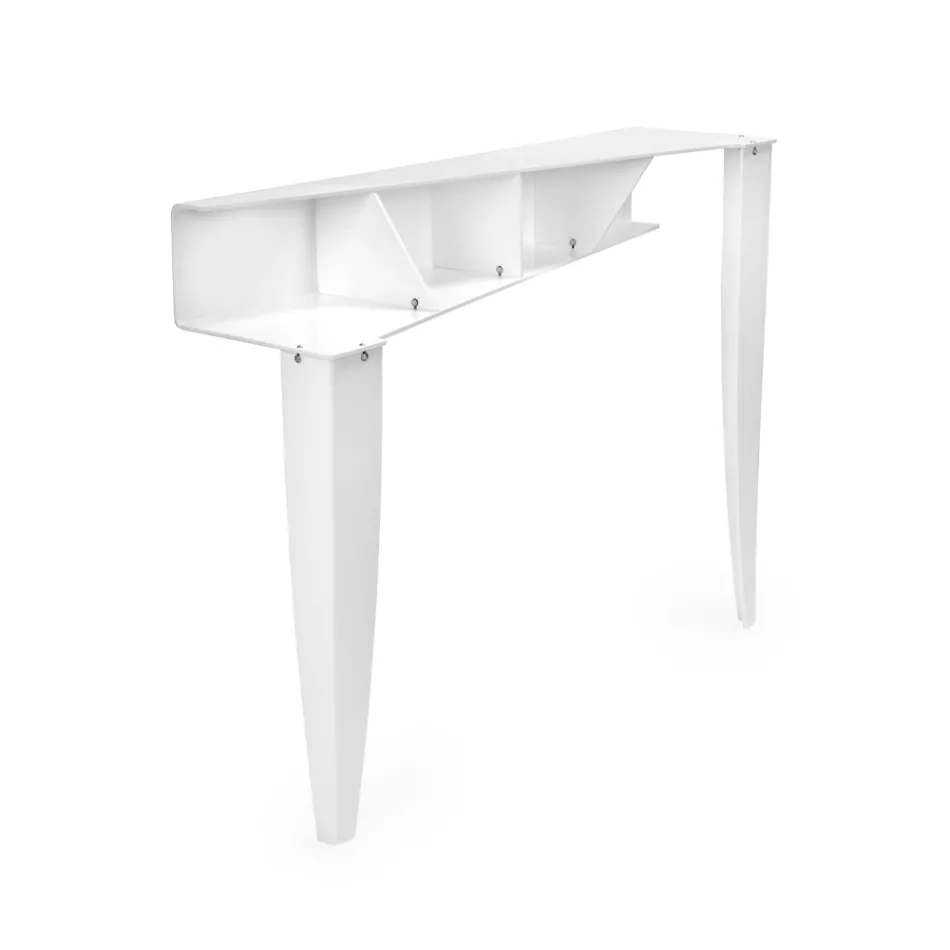 Console Fixo com 4 Compartimentos para Armazenamento de Objetos em PMMA Fabricado na Itália - Aladdin Viadurini