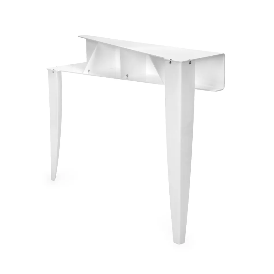 Console Fixo com 4 Compartimentos para Armazenamento de Objetos em PMMA Fabricado na Itália - Aladdin Viadurini