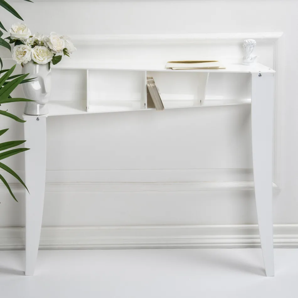 Console Fixo com 4 Compartimentos para Armazenamento de Objetos em PMMA Fabricado na Itália - Aladdin Viadurini