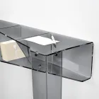 Console Fixo com 4 Compartimentos para Armazenamento de Objetos em PMMA Fabricado na Itália - Aladdin Viadurini