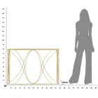 Consola Fixa de Entrada em Ferro Dourado com Tampo Espelhado - Emilia Viadurini