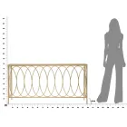 Consola Fixa de Entrada em Ferro Dourado com Tampo em Vidro - Primula Viadurini