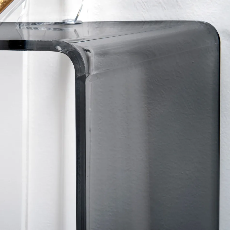 Console Fixo em Plexiglass Branco ou Fumado Fabricado na Itália - Genio Viadurini