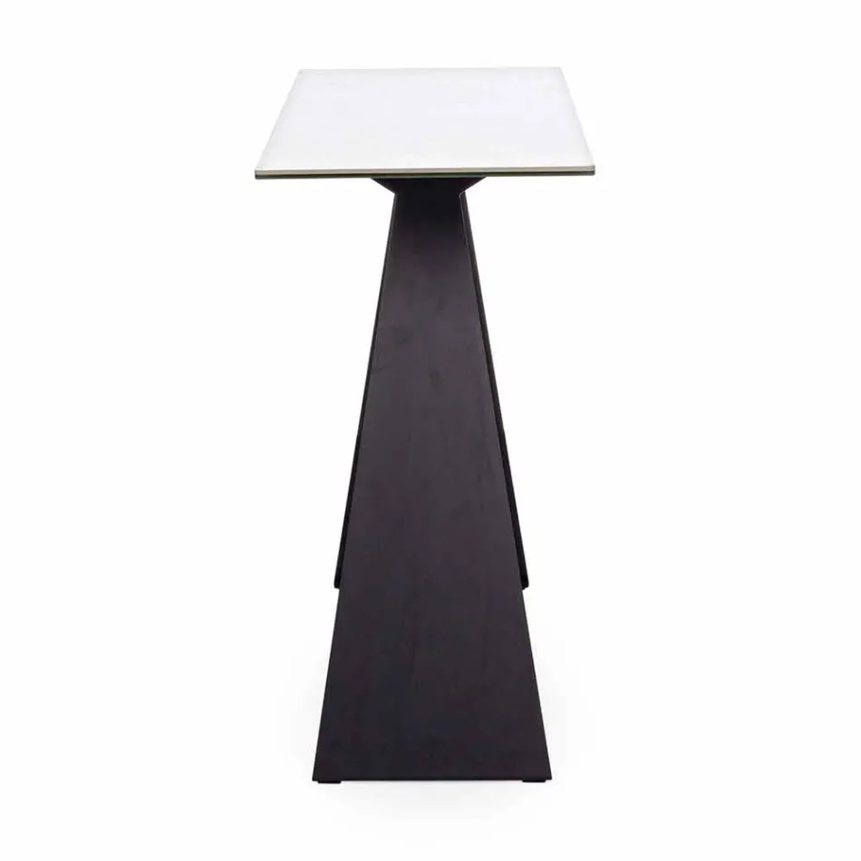 Console de Aço com Design Moderno Top de Cerâmica e Vidro - Cubebe Viadurini