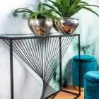 Console em Aço e Vidro Design Moderno Espiral Original - Sasuke Viadurini