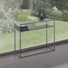 Consola em Aço Pintado Antracite - Ósmio Viadurini