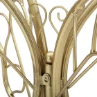 Console de ferro com acabamento dourado com tampo de vidro transparente - Farella Viadurini