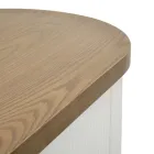 Console de madeira com tampo e encaixes com desenho arredondado e gaveta - Rachel Viadurini