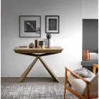 Console em Madeira e Metal Extensível até 295 cm Fabricado na Itália - Timedio Viadurini