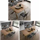 Console em Madeira e Metal Extensível até 295 cm Fabricado na Itália - Timedio Viadurini