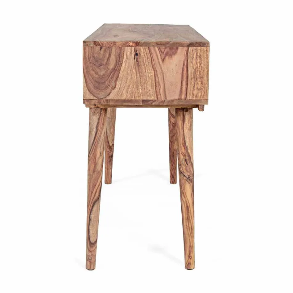 Consola Sheesham Wood com Duas Gavetas Luxury Design Homemotion - Fregene Viadurini