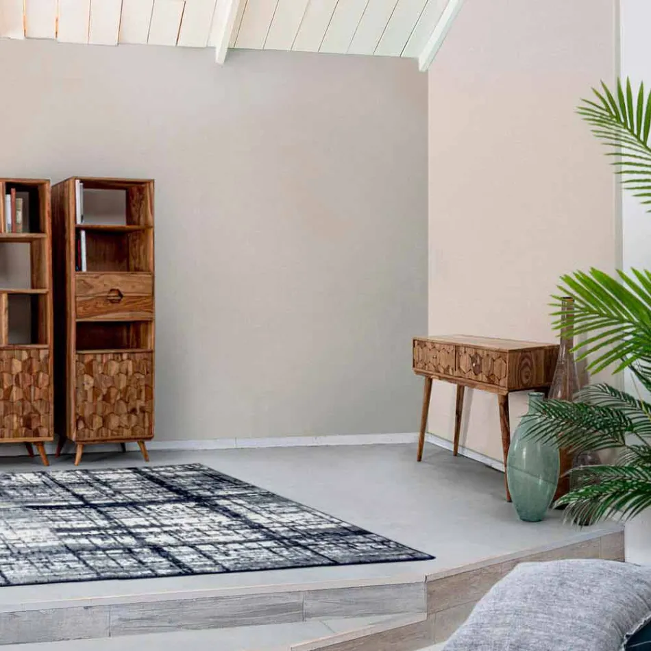 Consola Sheesham Wood com Duas Gavetas Luxury Design Homemotion - Fregene Viadurini