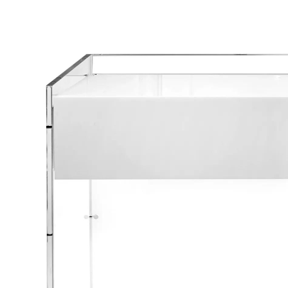 Mesa de consola em três acabamentos, feita de plexiglass, fabricada em Itália - Fedra Viadurini