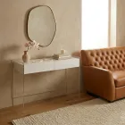 Mesa de consola em três acabamentos, feita de plexiglass, fabricada em Itália - Fedra Viadurini