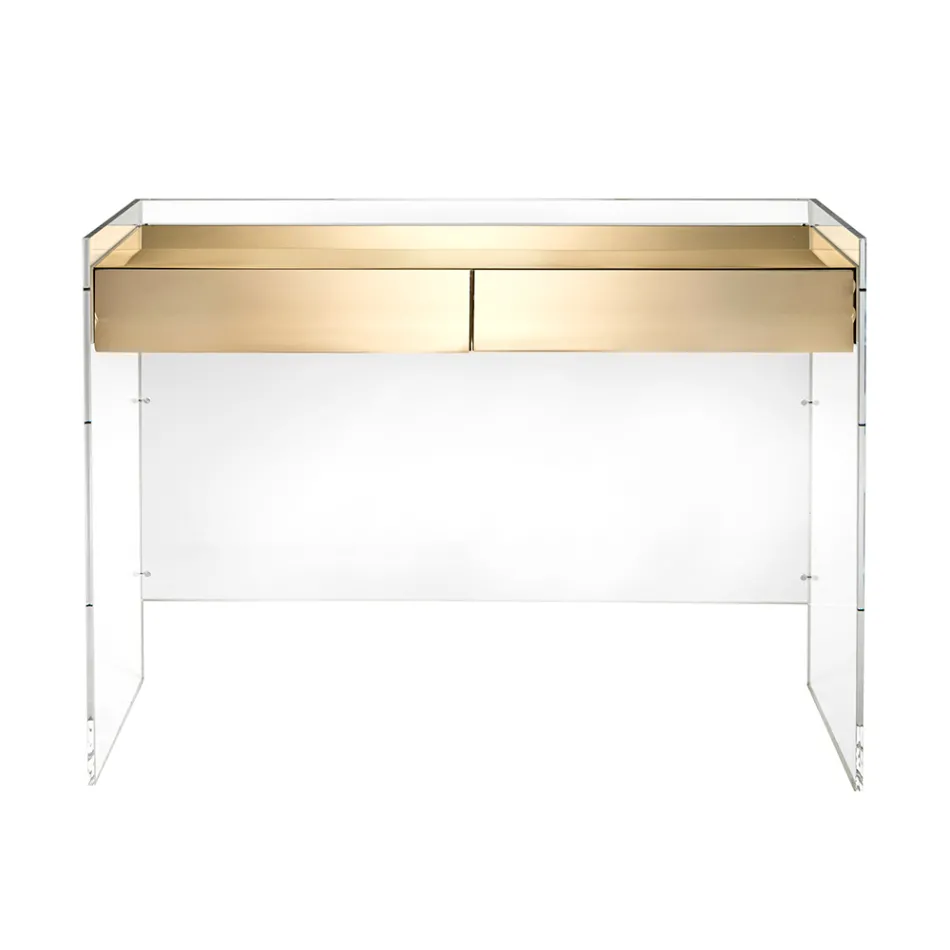 Mesa de consola em três acabamentos, feita de plexiglass, fabricada em Itália - Fedra Viadurini