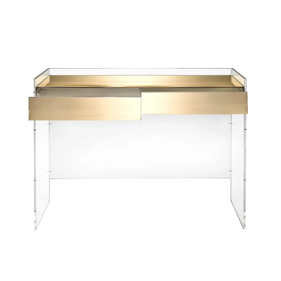 Mesa de consola em três acabamentos, feita de plexiglass, fabricada em Itália - Fedra Viadurini