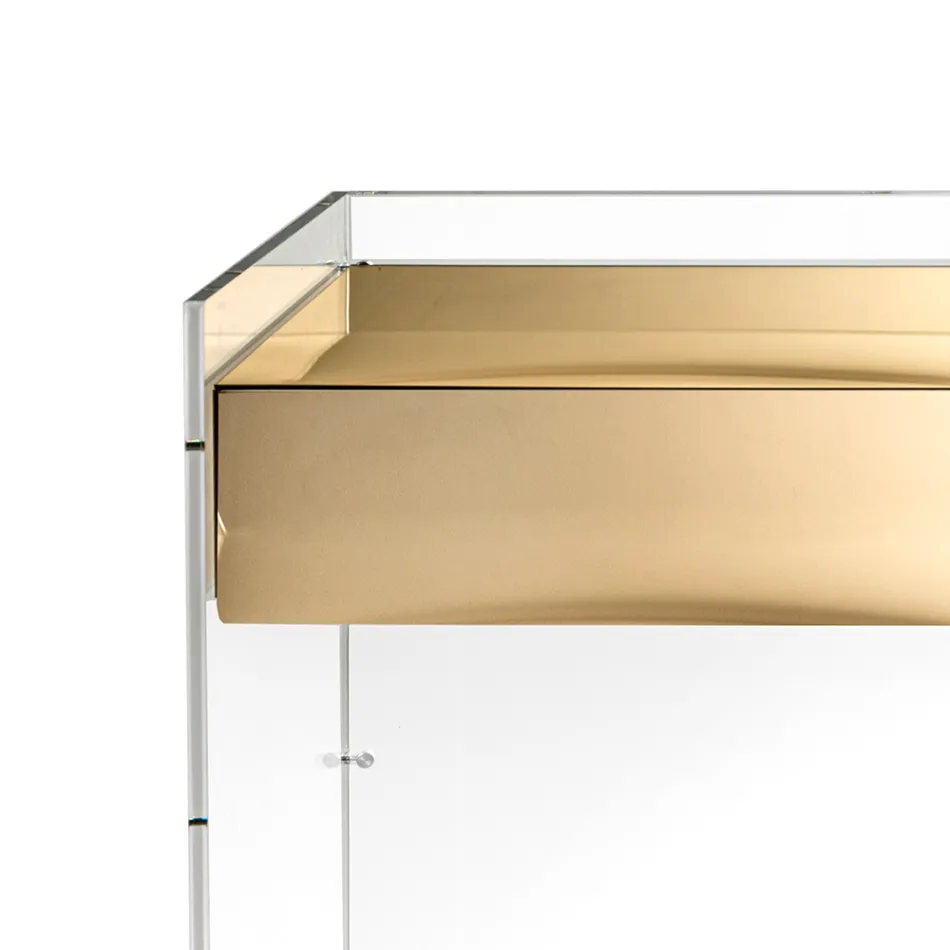 Mesa de consola em três acabamentos, feita de plexiglass, fabricada em Itália - Fedra Viadurini